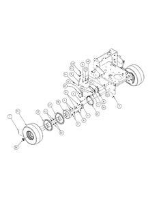Brake Assembly Narrow Track Diagram and Parts List for G1548 55AE232S750-WAM Cub Cadet Lawn Mower